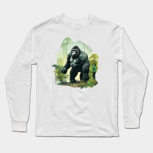 Black Gorilla Long Sleeve T-Shirt